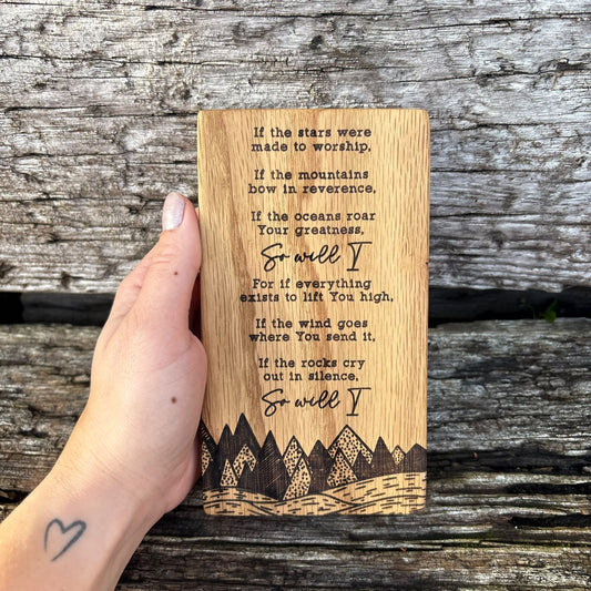 'So will I' decorative ash plaque