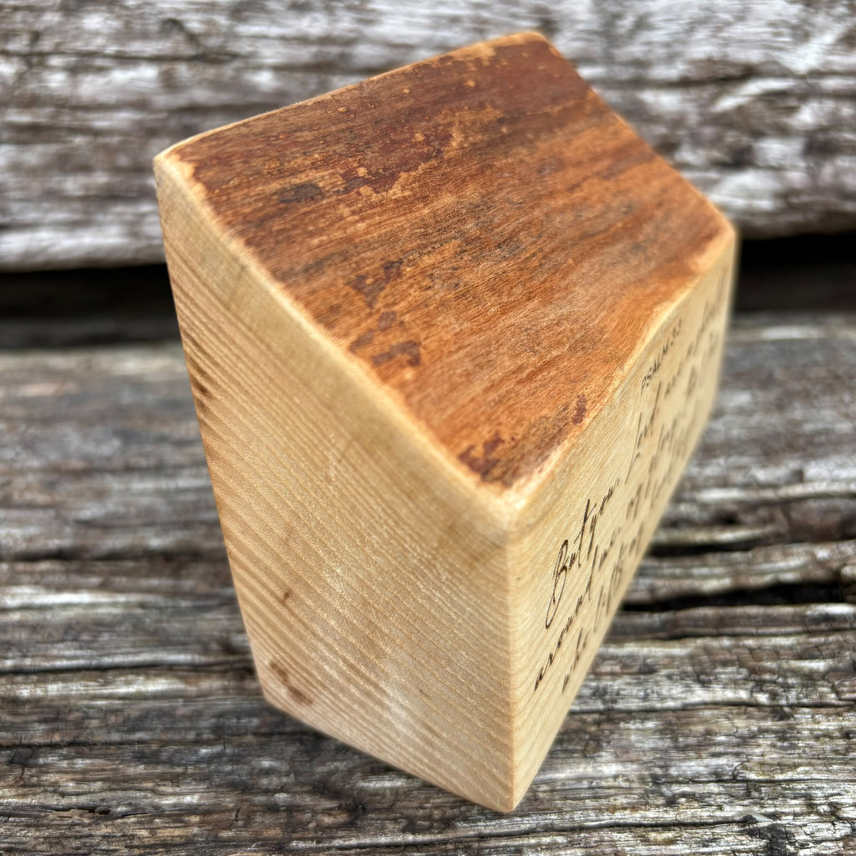 'You, Lord, are a shield around me' live edge decorative plaque