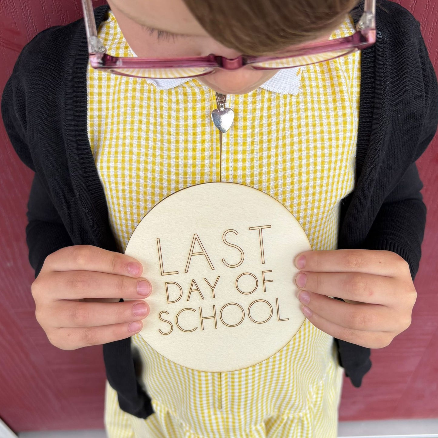 First/last day of school wooden photo prop