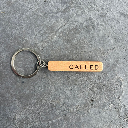 'Called, Chosen, Faithful' bar keyring