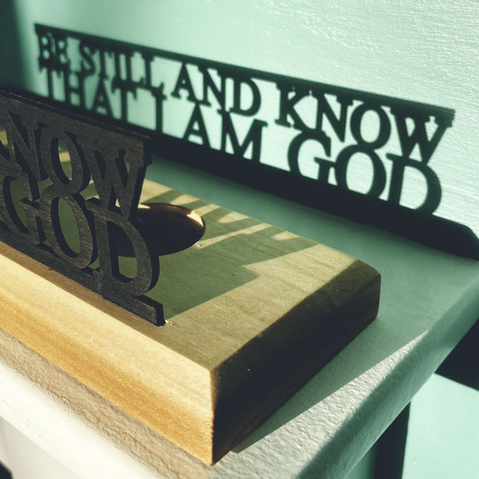 'Be still and know that I am God' Silhouette TOPPER ONLY
