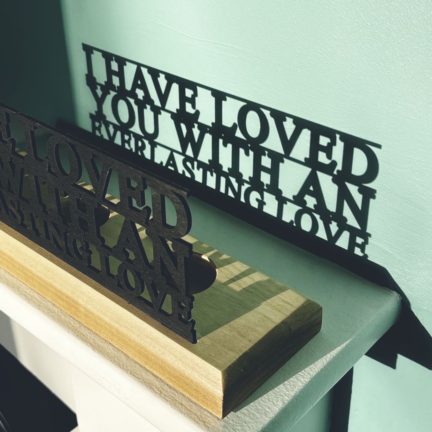 'I have loved you with an everlasting love' Silhouette TOPPER ONLY
