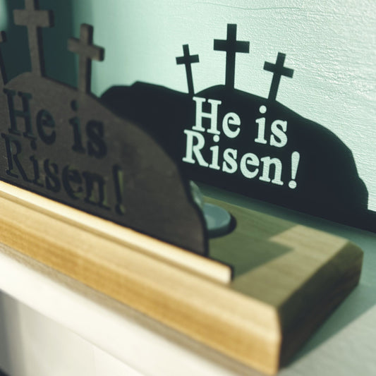 'He is Risen' Silhouette TOPPER ONLY