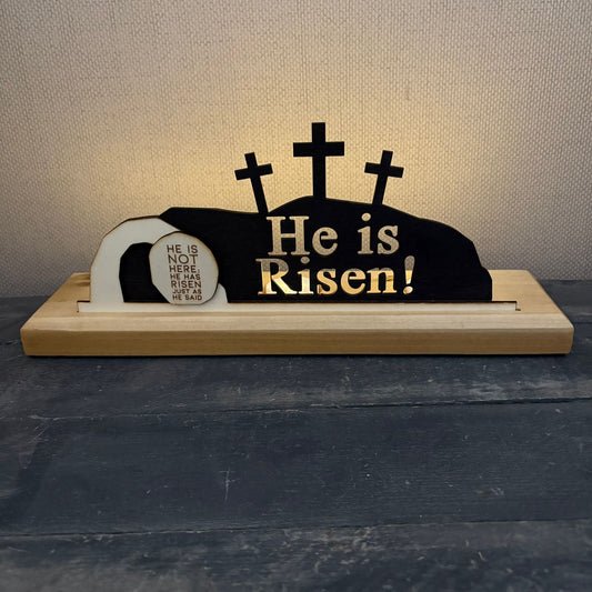 'He is Risen' Silhouette TOPPER ONLY