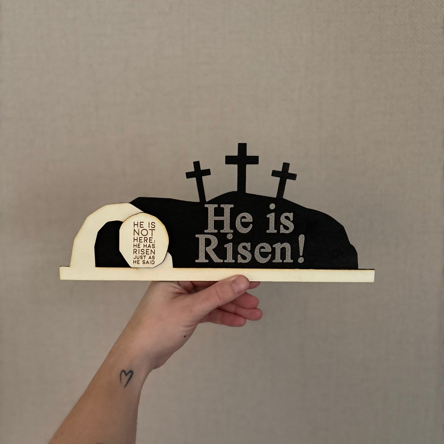 'He is Risen' Silhouette TOPPER ONLY