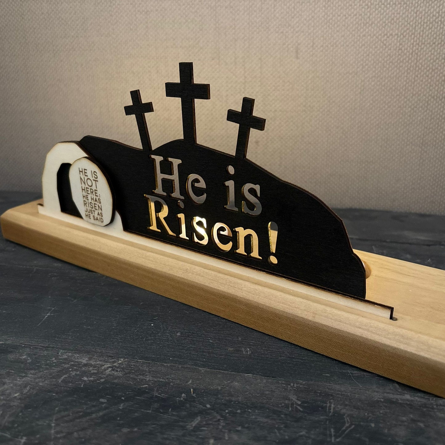 'He is Risen' Silhouette TOPPER ONLY