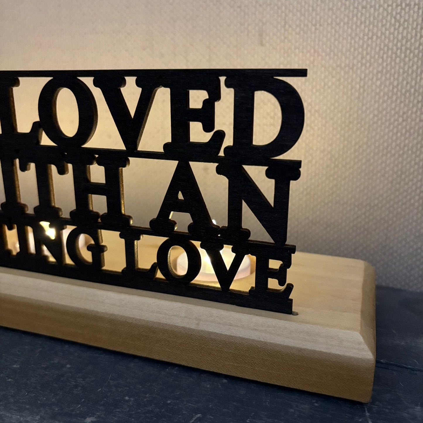 'I have loved you with an everlasting love' Silhouette TOPPER ONLY