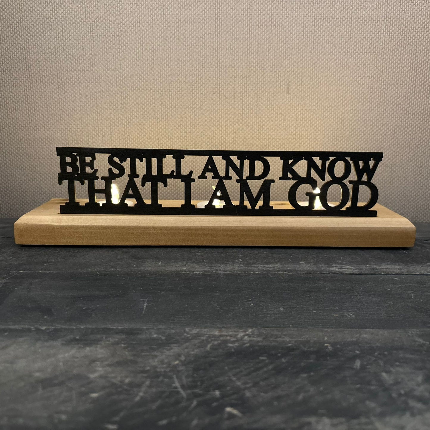 'Be still and know that I am God' Silhouette TOPPER ONLY