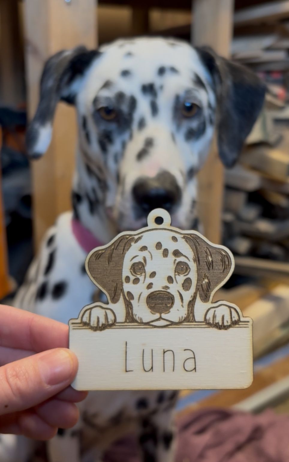 'Dog keepsake' - single layer PERSONALISED pet keepsake