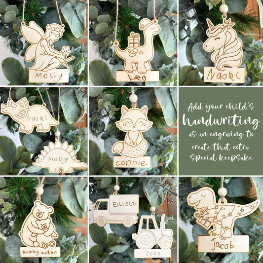 ❆ HANDWRITING Personalised keepsake Christmas bauble