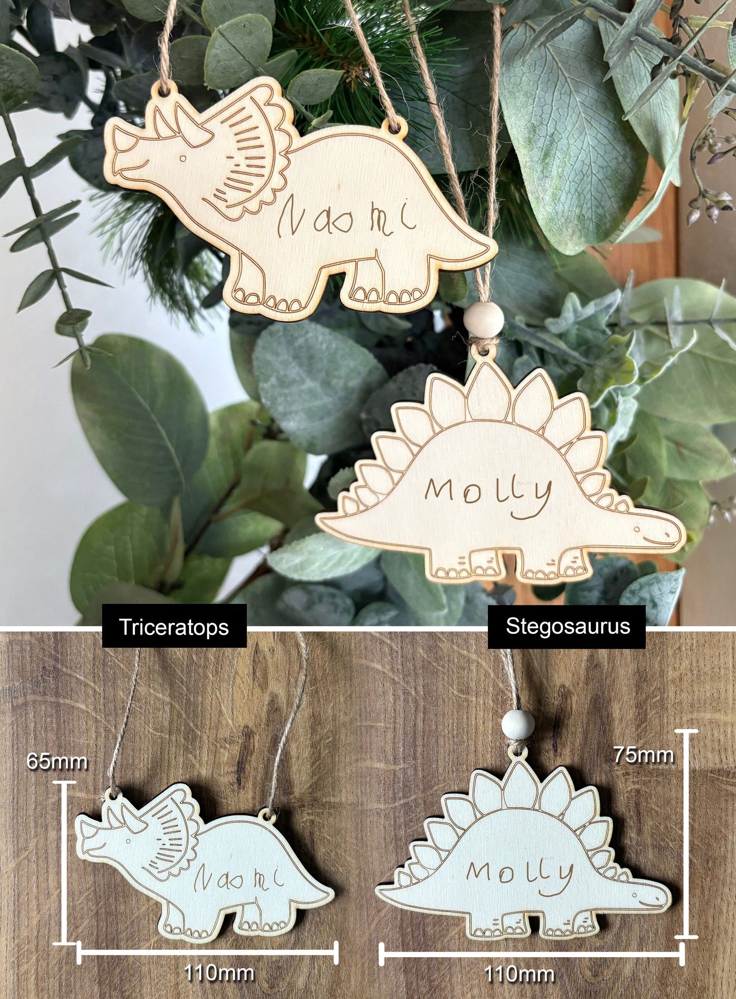 ❆ HANDWRITING Personalised keepsake Christmas bauble