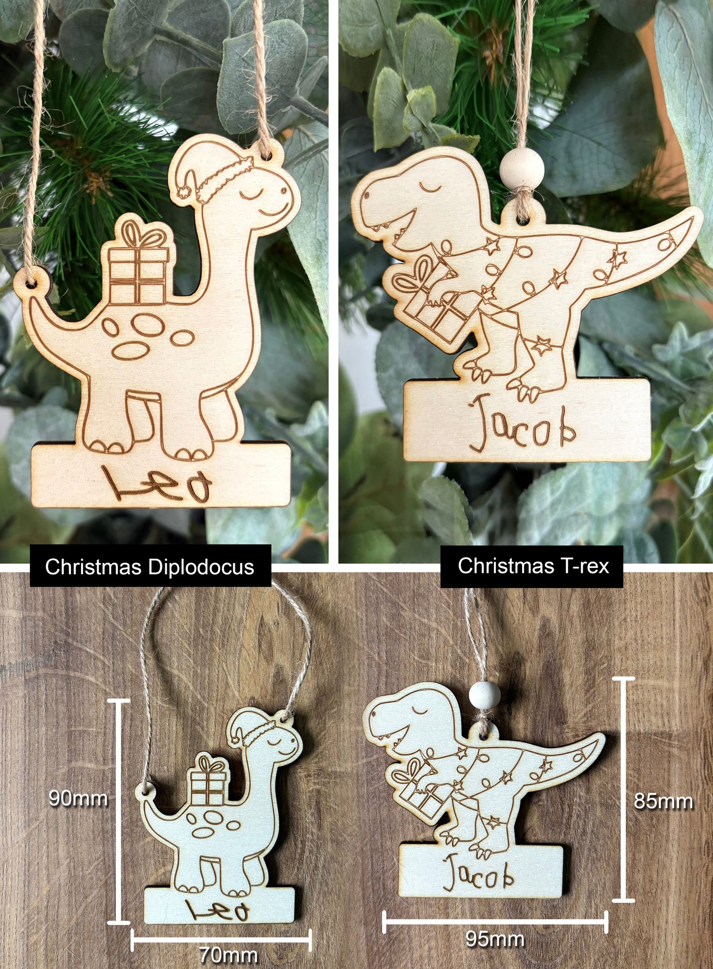 ❆ HANDWRITING Personalised keepsake Christmas bauble