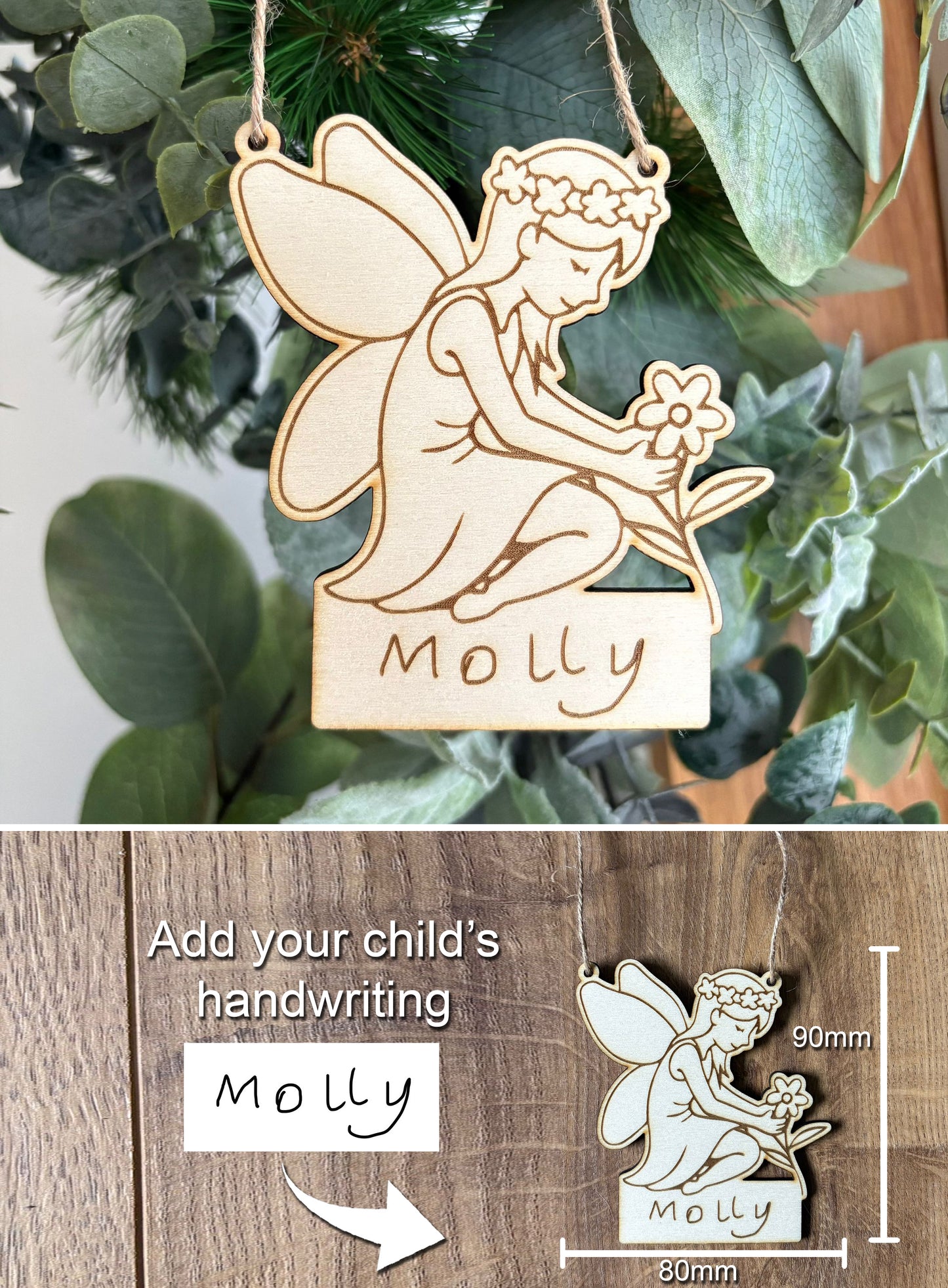 ❆ HANDWRITING Personalised keepsake Christmas bauble