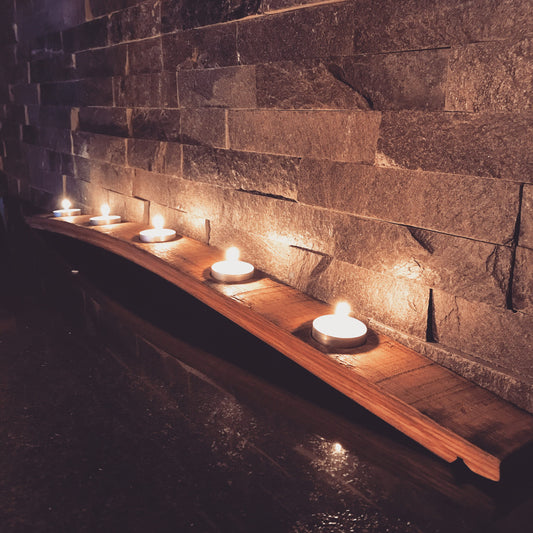 ❆ Decorative barrel candle holder