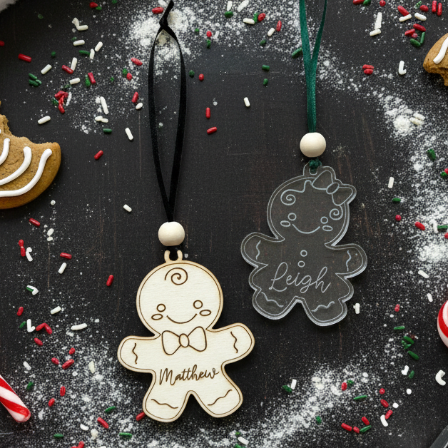 ❆ Personalised Gingerbread Christmas bauble